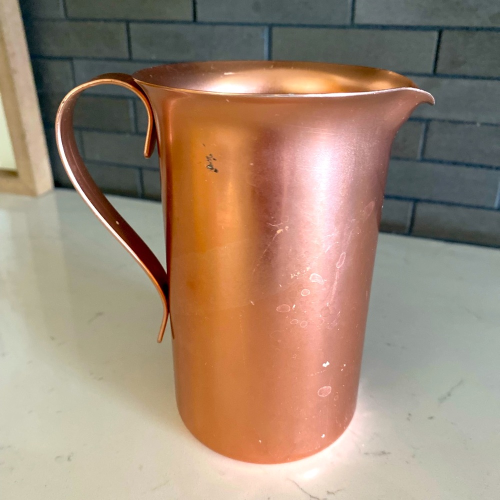 Vintage Color Craft 14 oz Mini Pitcher Pink aluminum Metal
